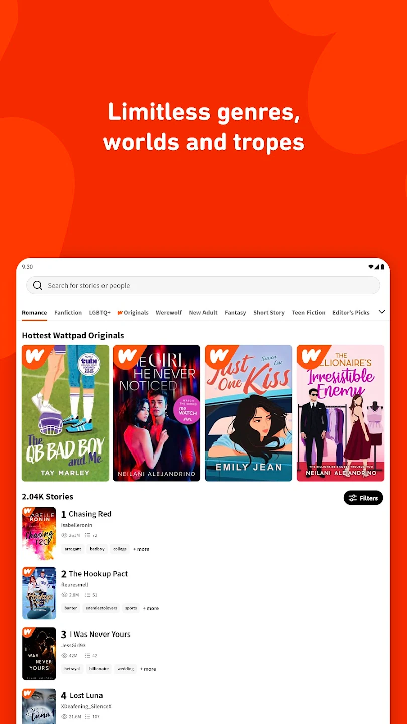 Wattpad screenshot 2