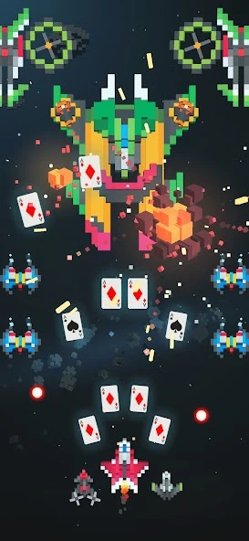 Sky Wings: Pixel Fighter 3D screenshot 3