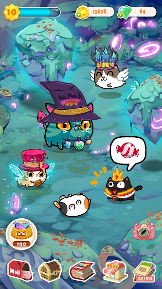 Fancy Cats - Cute cats dress up and match 3 puzzle screenshot 1