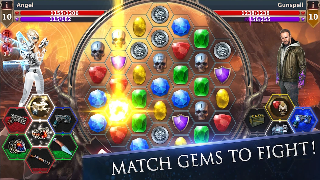 Gunspell 2 – Match 3 Puzzle RPG screenshot 1