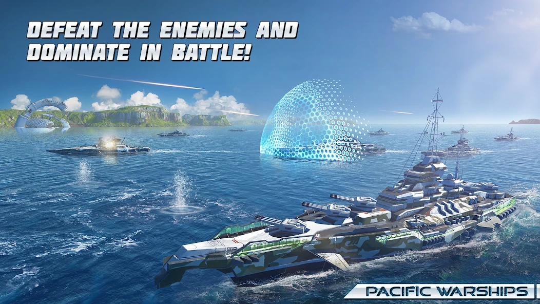 Pacific Warships: Online Wargame PvP Naval Shooter screenshot 5