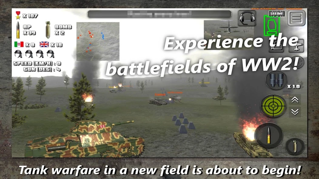 Attack on Tank : Rush - World War 2 Heroes screenshot 1