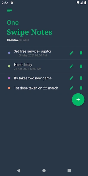 One Swipe Notes – Floating Notes – Gesture Notes APK screenshot 1