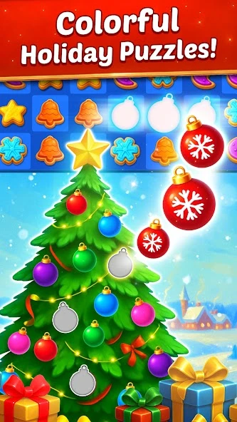 Download Christmas Cookie - Fun Match 3 (MOD, unlimited coins) 2.1.2 screenshot 2