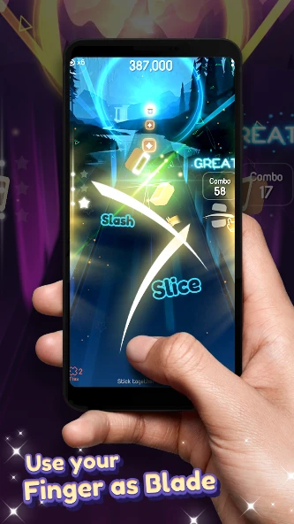 Dancing Blade: Slicing EDM Rhythm Game screenshot 2