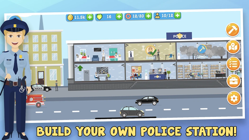 Police Inc: Idle police station tycoon game screenshot 1
