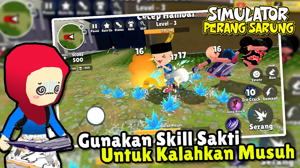 Simulator Perang Sarung 3D APK screenshot 2