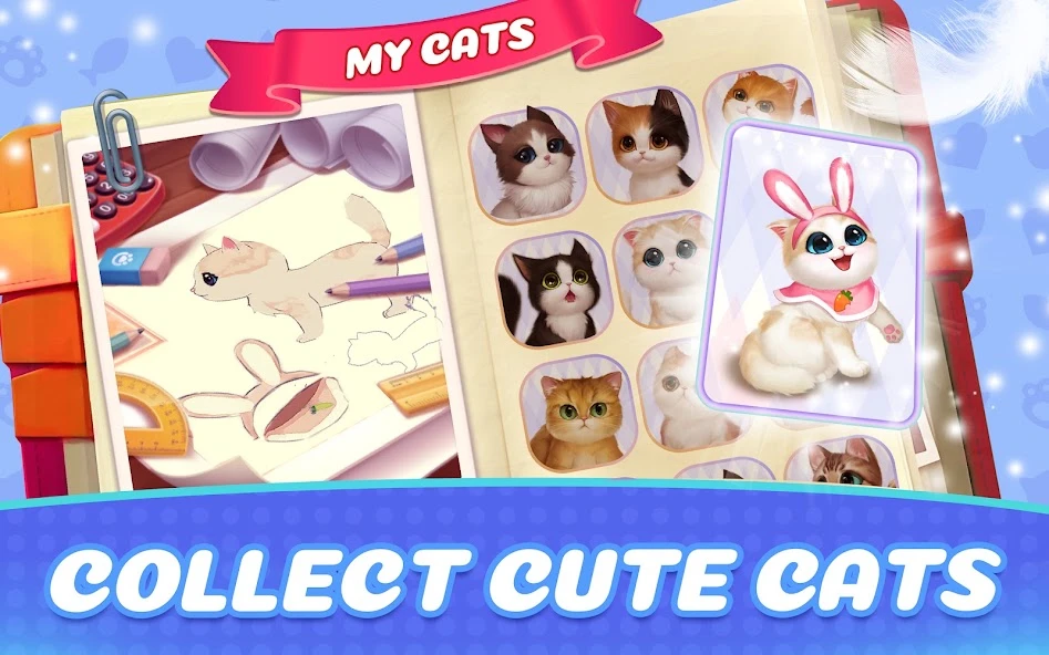 Kitten Match-Mansion & Pet Makeover screenshot 2