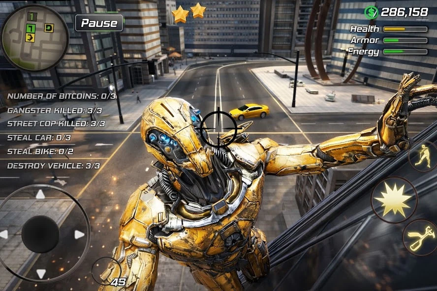 Super Crime Steel War Hero Iron Flying Mech Robot screenshot 3