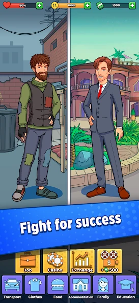 Hobo Life: Business Simulator & Money Clicker Game screenshot 1