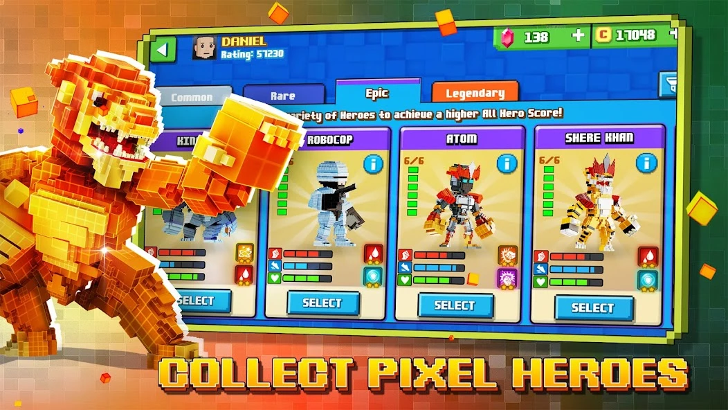 Download Super Pixel Heroes (MOD, Unlimited Coins) 1.2.162 screenshot 1