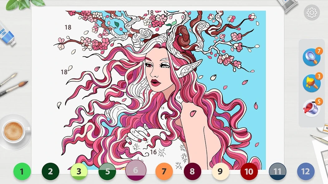 Anime Paint - Color By Number screenshot 2