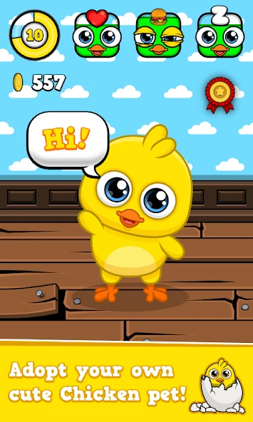 Download My Chicken - Virtual Pet Game (MOD, Unlimited Coins) 1.02 screenshot 1