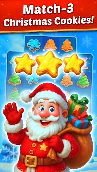 Download Christmas Cookie - Fun Match 3 (MOD, unlimited coins) 2.1.2 screenshot 1