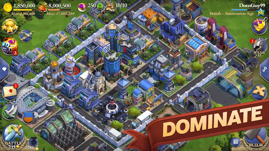 Download DomiNations (MOD, unlimited money) [ROOT] 3.5.350 screenshot 6
