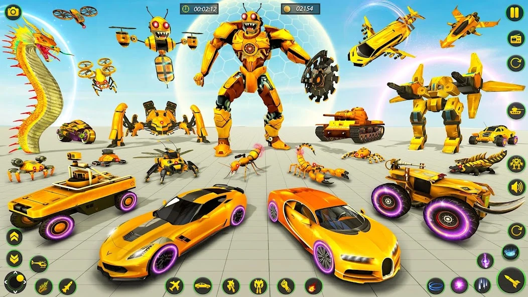 Bee Robot Car Transformation Game: Robot Car Games screenshot 3