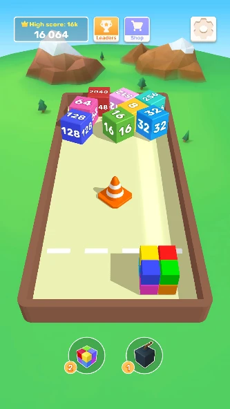 Chain Cube: 2048 3D merge game screenshot 2