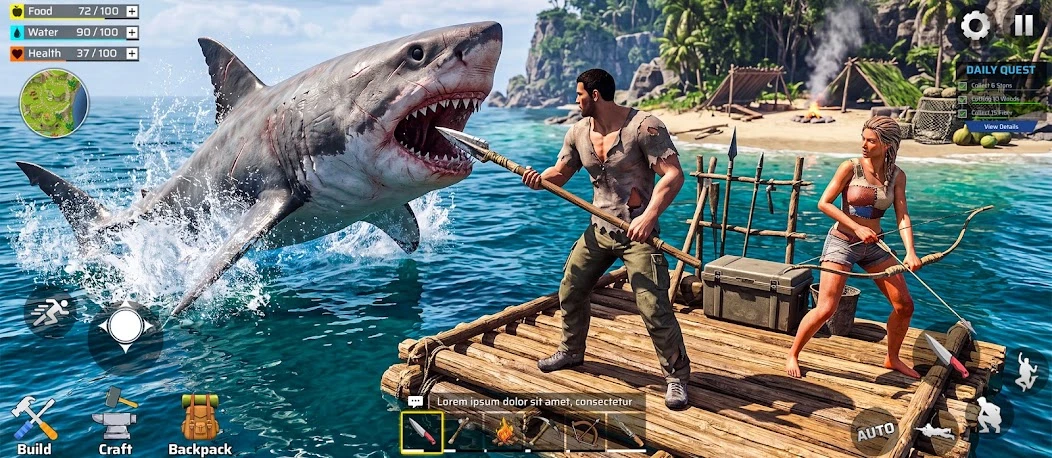 Survival Games Offline free: Island Survival Games screenshot 1