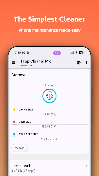 1Tap Cleaner Pro APK screenshot 2