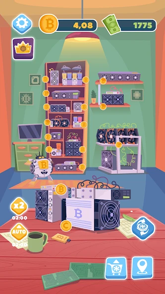 Bitcoin mining simulator screenshot 2