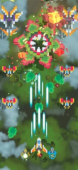 Sky Wings: Pixel Fighter 3D screenshot 1