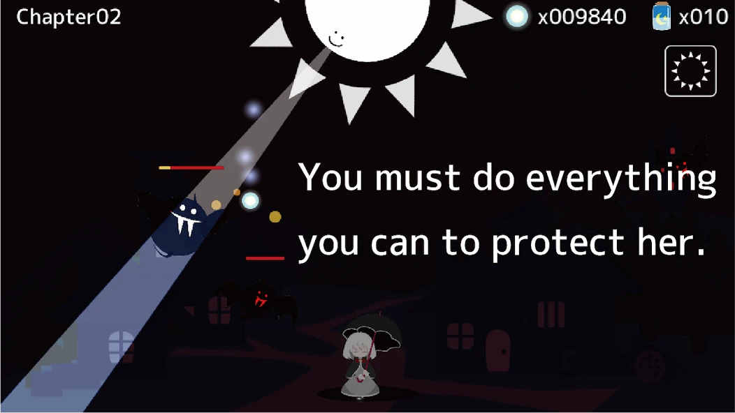 Girl x Sun - Terasene - Tower defence & Novel game screenshot 2