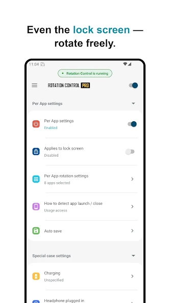 Rotation Control Pro APK screenshot 2