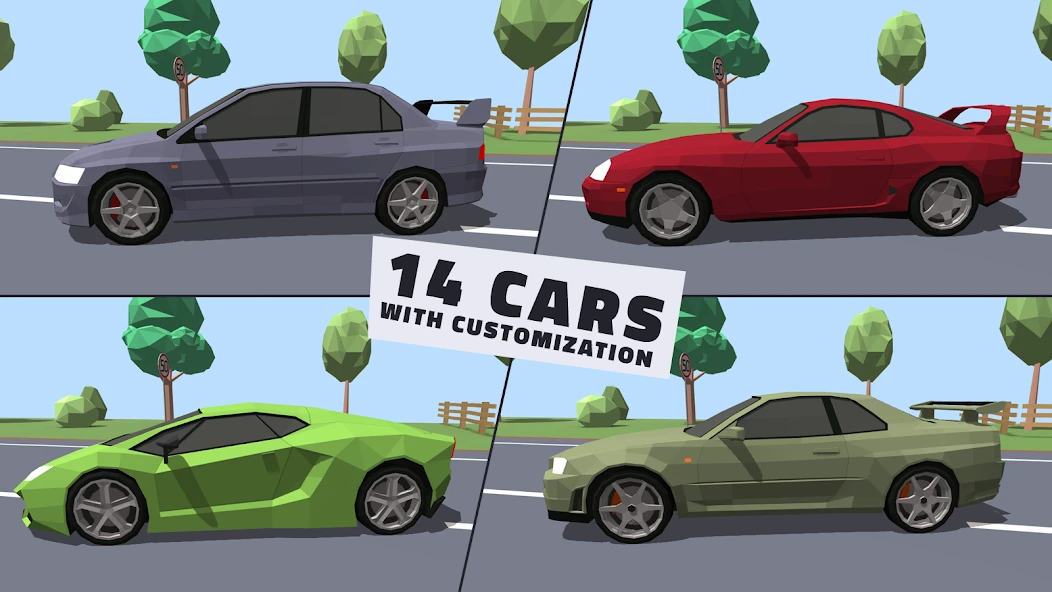 Polygon Drift: Traffic Racing APK screenshot 2