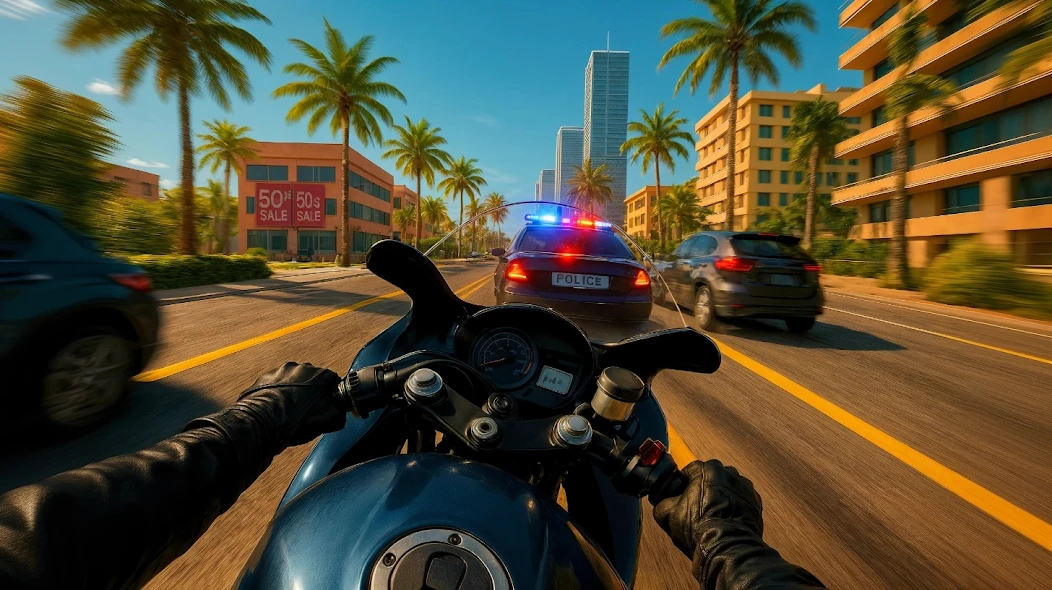 Real Moto Rider: Traffic Race APK screenshot 1