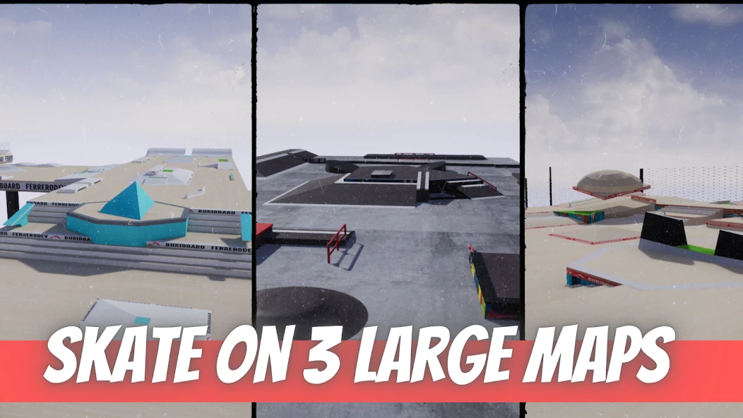 BuriBoard: skate simulator APK screenshot 1