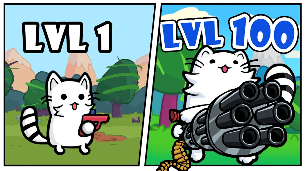 Cat shoot war: offline games screenshot 1