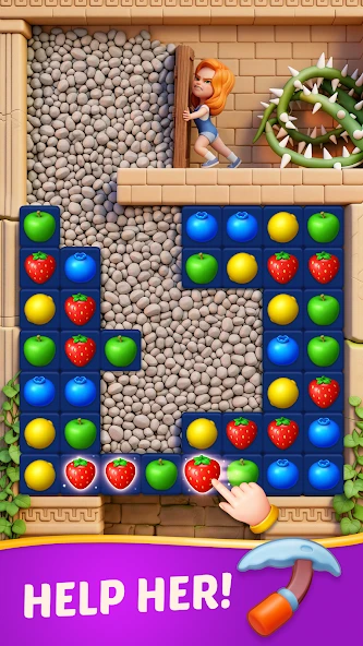 Fruit Genies - Match 3 Puzzle Games Offline screenshot 1