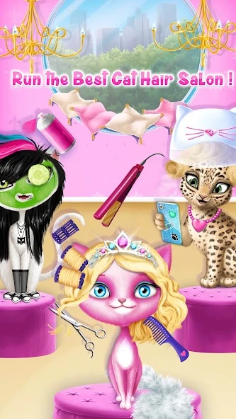 Cat Hair Salon Birthday Party - Virtual Kitty Care screenshot 3