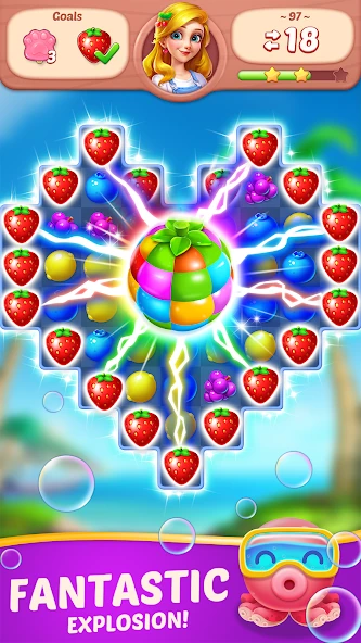 Fruit Genies - Match 3 Puzzle Games Offline screenshot 4