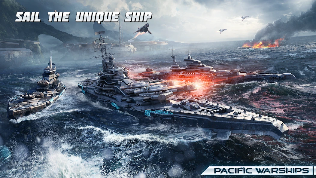 Pacific Warships: Online Wargame PvP Naval Shooter screenshot 3