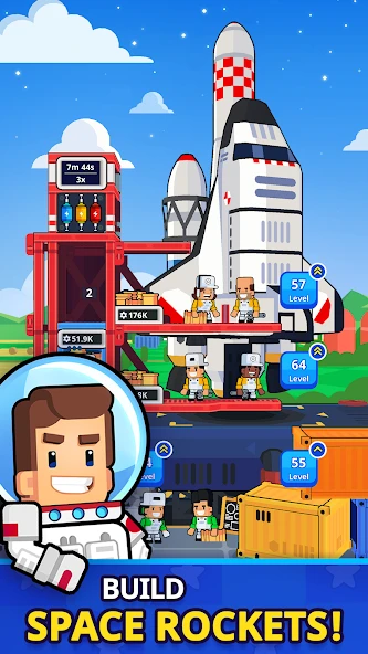 Rocket Star - Idle Space Factory Tycoon Games screenshot 1