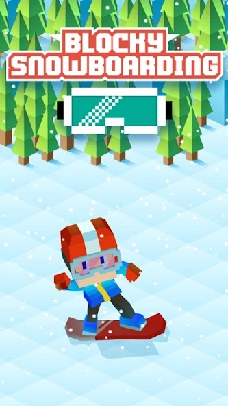 Blocky Snowboarding screenshot 5
