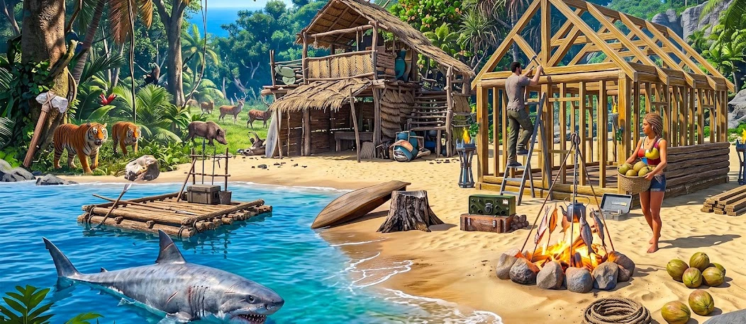 Survival Games Offline free: Island Survival Games screenshot 2