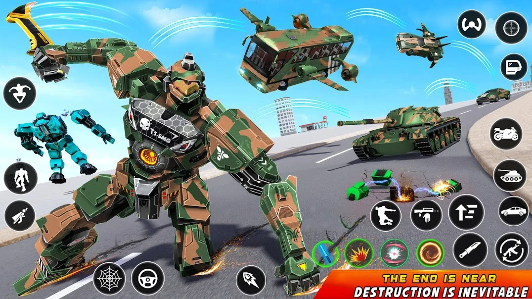 Army Bus Robot Car Game – Transforming robot games screenshot 1