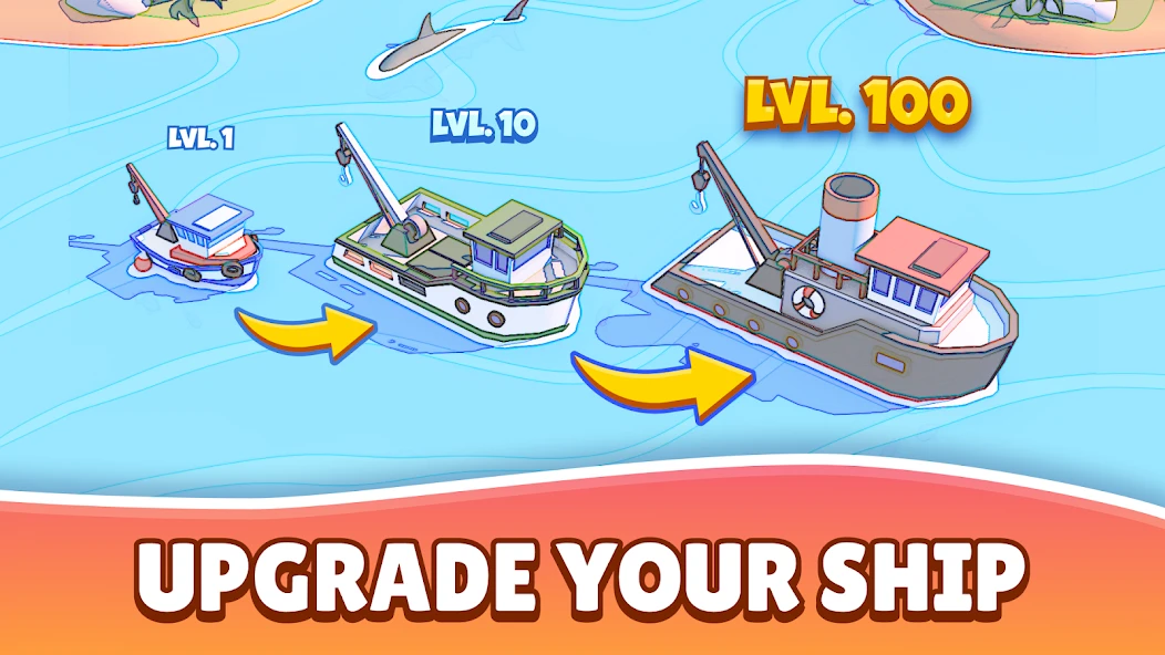 Fish idle: hooked tycoon. Your own fishing boat screenshot 5