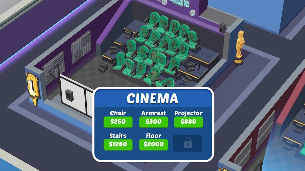 Idle Cinema Empire Tycoon Game APK screenshot 1