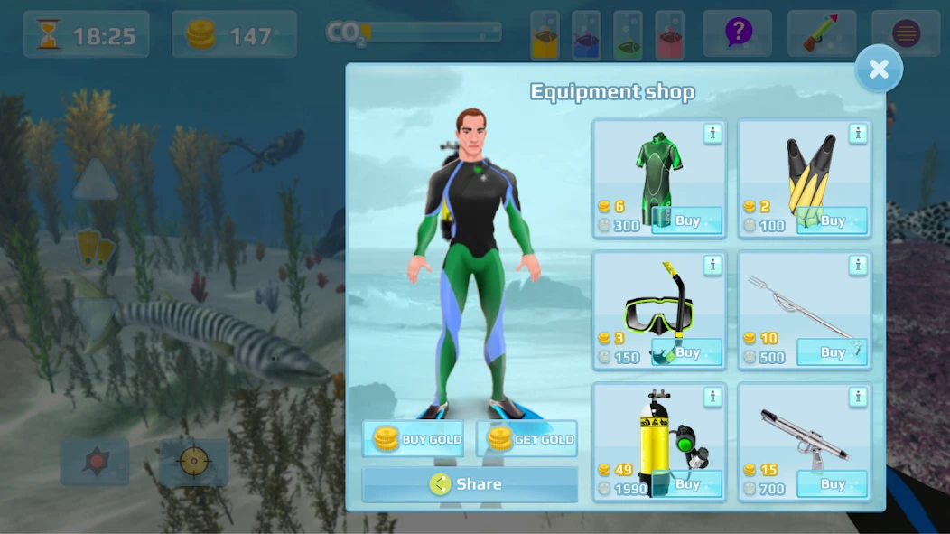 Hunter underwater spearfishing screenshot 3