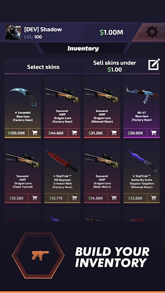 Case Battle: Skins Simulator – Idle Clicker Games screenshot 2