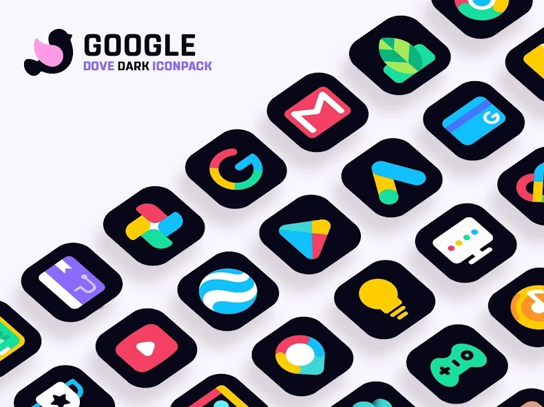 Dove Dark : Icon Pack APK screenshot 3