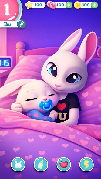 Bu the Baby Bunny - Cute pet care game screenshot 3