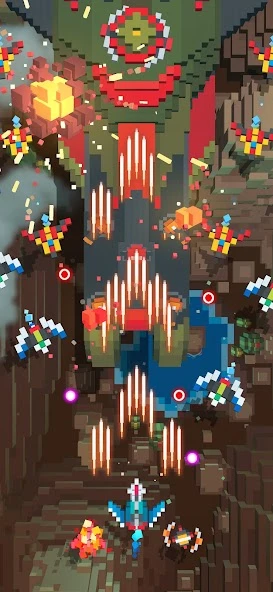 Sky Wings: Pixel Fighter 3D screenshot 2