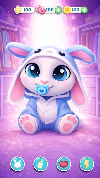 Bu the Baby Bunny - Cute pet care game screenshot 4