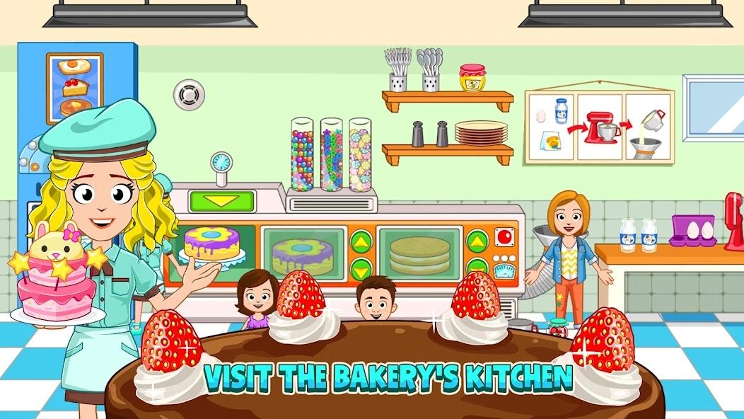 My Town : Bakery & Pizza Store Free screenshot 3