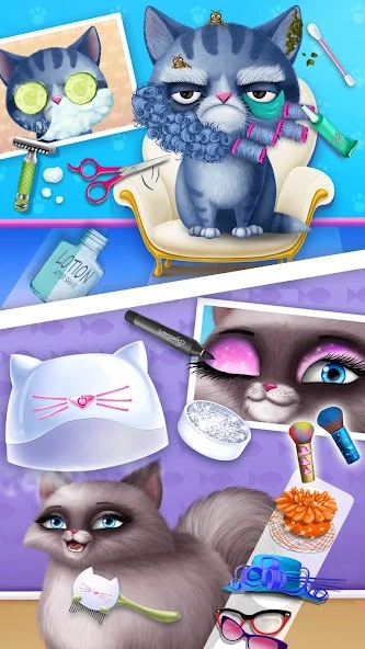 Cat Hair Salon Birthday Party - Virtual Kitty Care screenshot 5