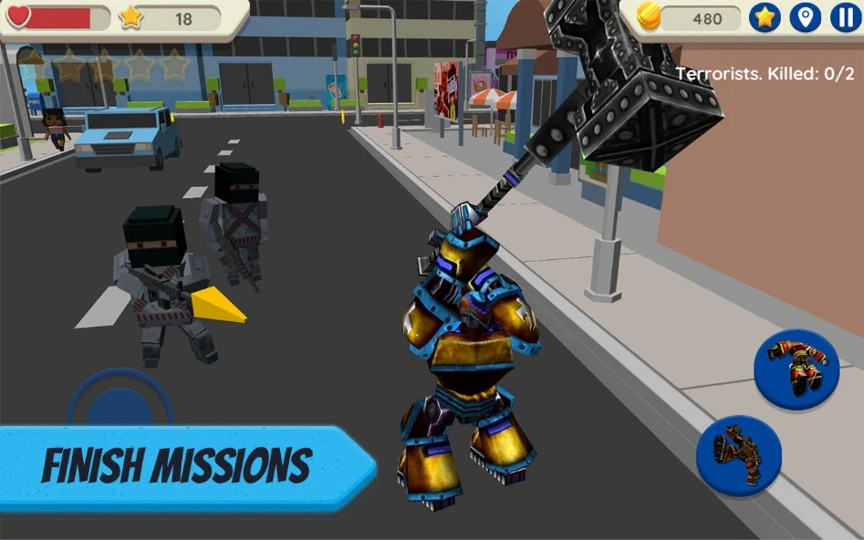 Robot Hero: City Simulator 3D screenshot 1